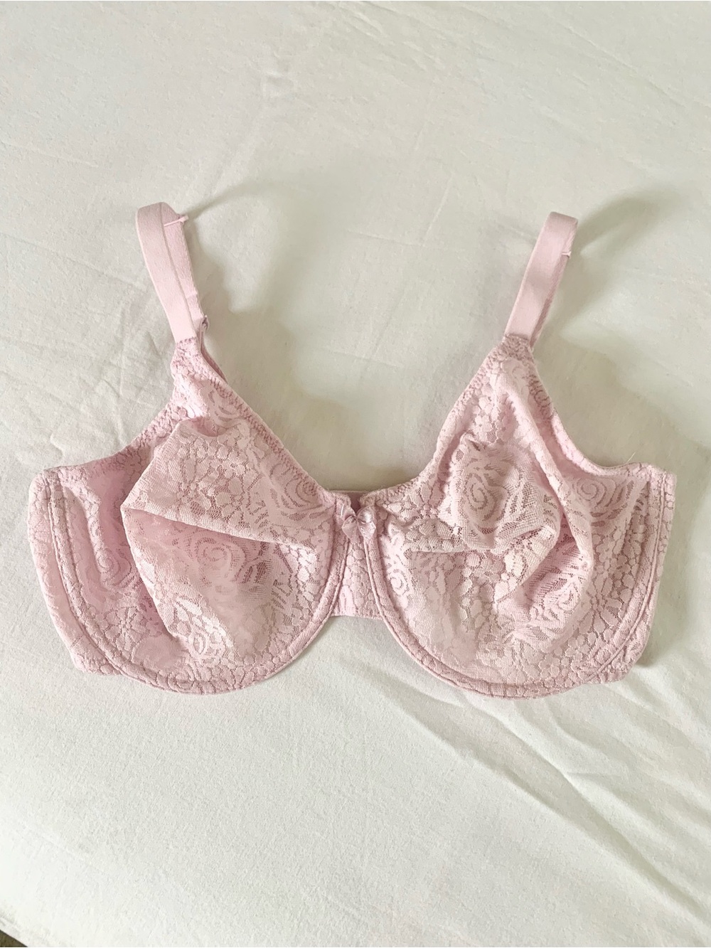 Wacoal Halo Lace Unlined Convertible Bra - Light Pink. 38DD - Picture 2 of 5